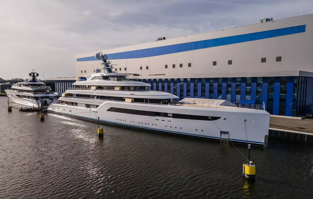 Feadship's Project 816 Was Launched From Its Amsterdam Shipyard