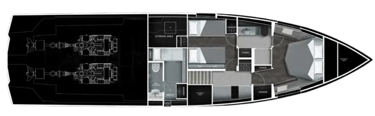 Lamborghini Yacht for sale Layout