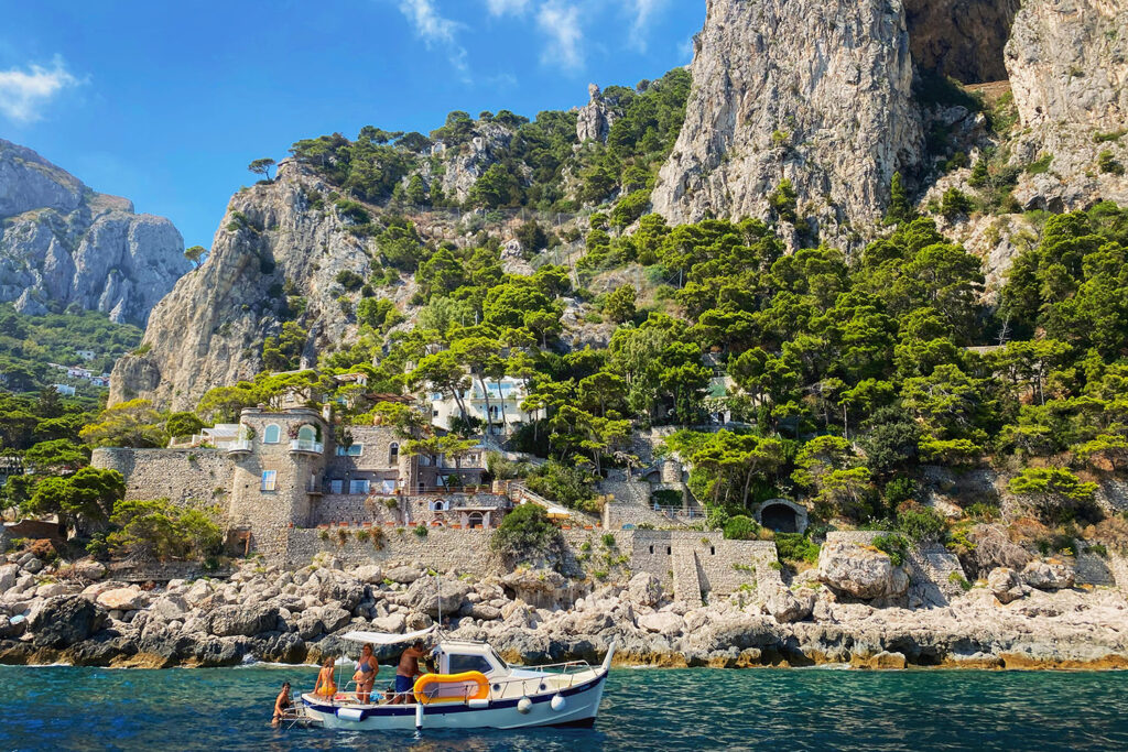 yacht in capri