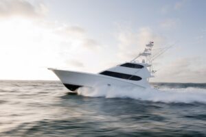 Hatteras 77 enclosed bridge for sale