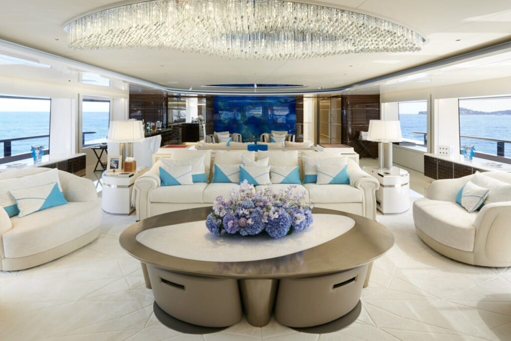 lady a yacht interior
